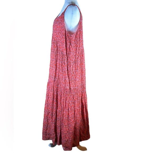 Joie Tea Rose Tiered Sleeveless Summer Maxi Linec Dress Size Large 📦 - Picture 6 of 14